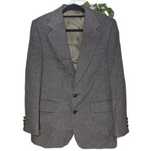 Rogers Scott Blazer Mens 42 Gray Excellent 100% Camel Hair Sport Coat USA Made